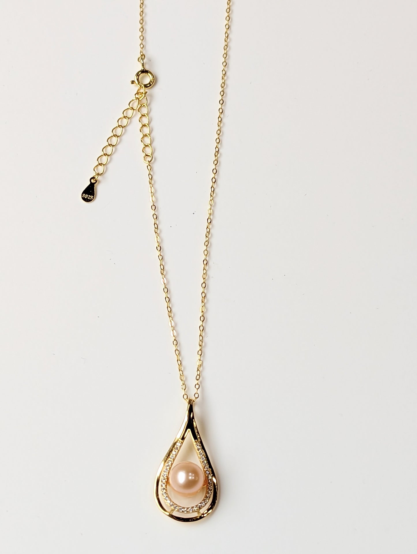 Freshwater Pink Pearl - To My Mother Gold Plated Necklace
