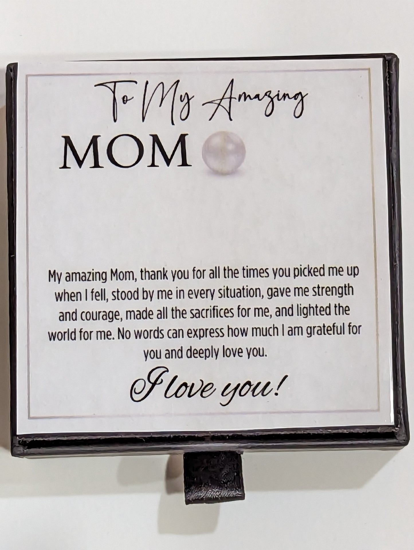 Freshwater Ivory Pearl - To My Amazing Mom Gold Plated Necklace