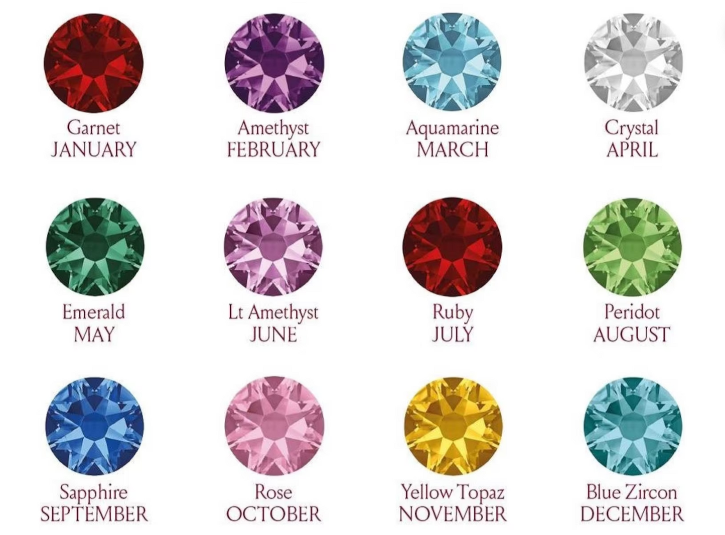 Vintage Angel Birthstone Necklaces