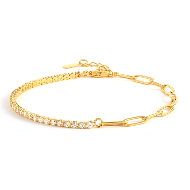 Anouk Mesh Asymmetric Gold Plated Bracelet