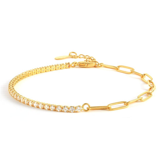 Anouk Mesh Asymmetric Gold Plated Bracelet