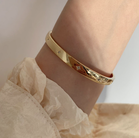 Wishful Star Gold Plated Cuff