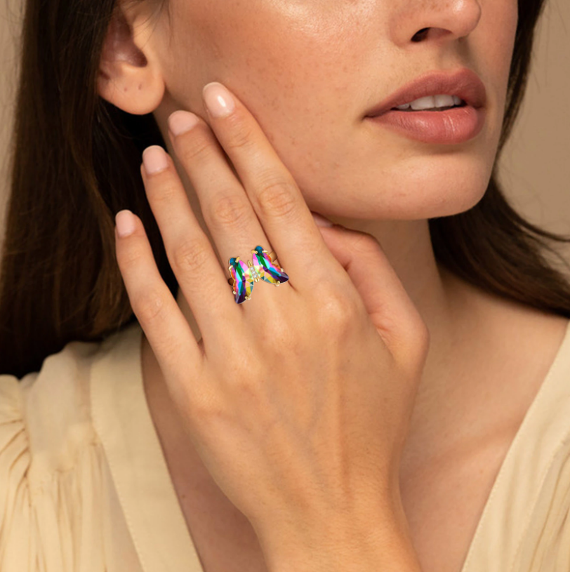 Cordelia Butterfly Gold Plated Ring