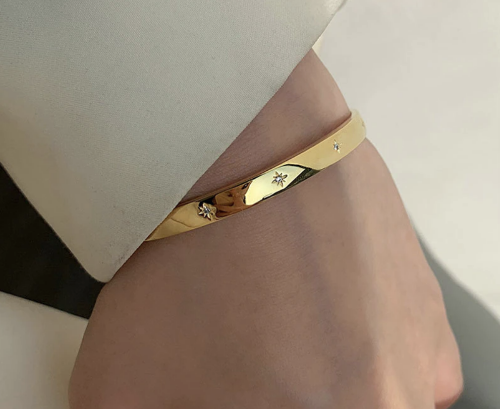 Wishful Star Gold Plated Cuff