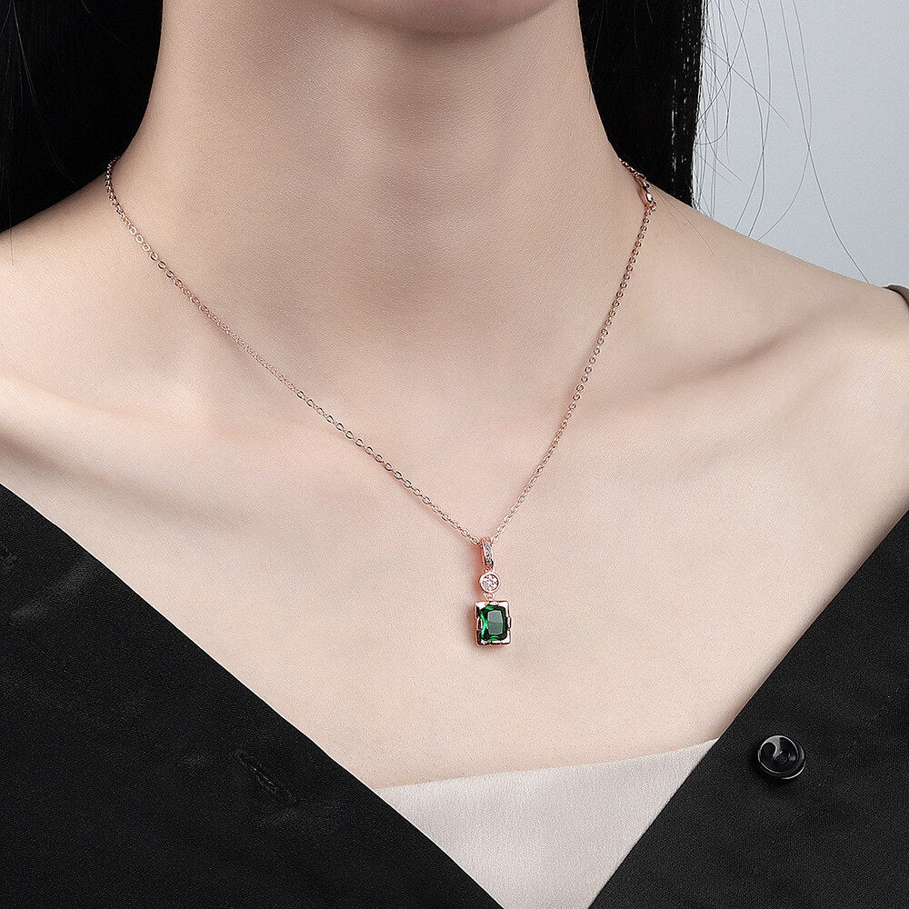 Phoebe Green Agate Gold Plated Necklace