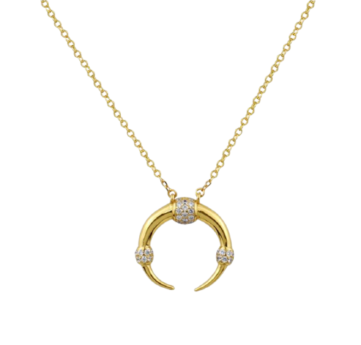 Artemis Crescent Gold Plated Necklace
