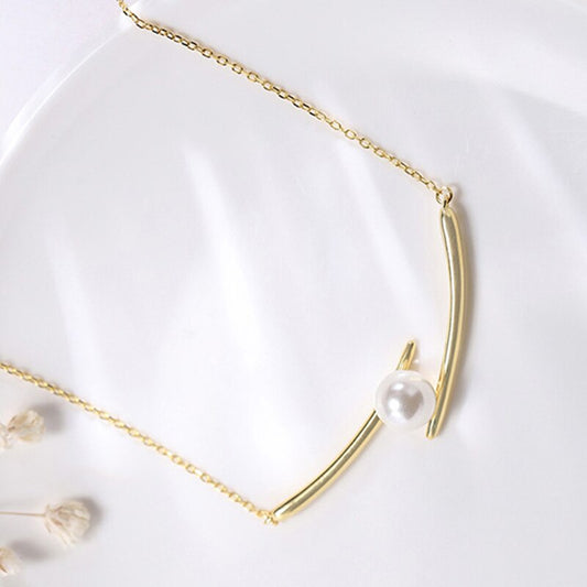 Jude Pearl Sticks Gold Plated Necklace